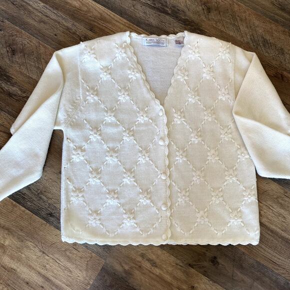 Karen Scott Cream Crew Neck Sweater - Picture 2 of 8